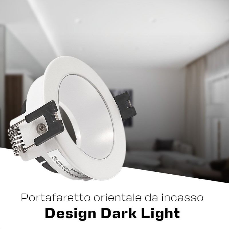 King Led Portafaretto Da Incasso Orientabile Rotondo Bianco Per Gu