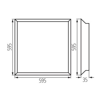 5x Pannello Led 595x595mm 38W 4600lm 4000K Serie Blingo su