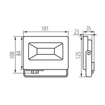 Proiettore Led da Esterno 10W 800lm 4000K IP65 - serie