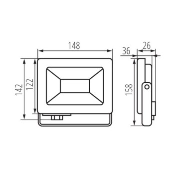 Proiettore Led da Esterno 30W 2400lm 4000K IP65 - serie