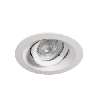 75mm Hole Swivel Ferrule for GU10 or MR16 Led Spotlight - COLIE White Round