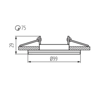 Ghiera Orientabile Foro 75mm per Faretto Led GU10 o MR16 -