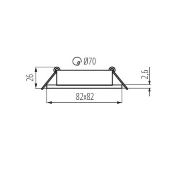 Ghiera Orientabile Foro 70mm per Faretto Led GU10 o MR16 –