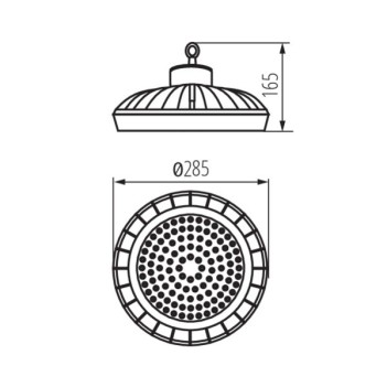 Campana UFO 100W 14000lm 4000K 90° IP65 – Serie High Bay su