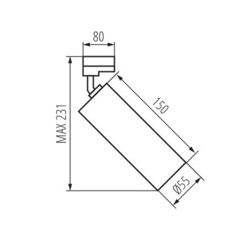 Faretto LED per Binario Trifase SERIE ACORD con