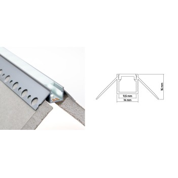 Aluminum Profile from 2 Meters Plasterboard - External Angle 270 ° - Profile