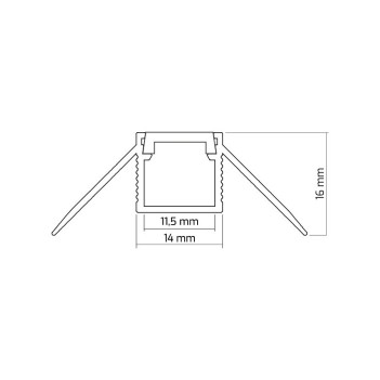 Profilo in Alluminio da Cartongesso KING270 per Striscia