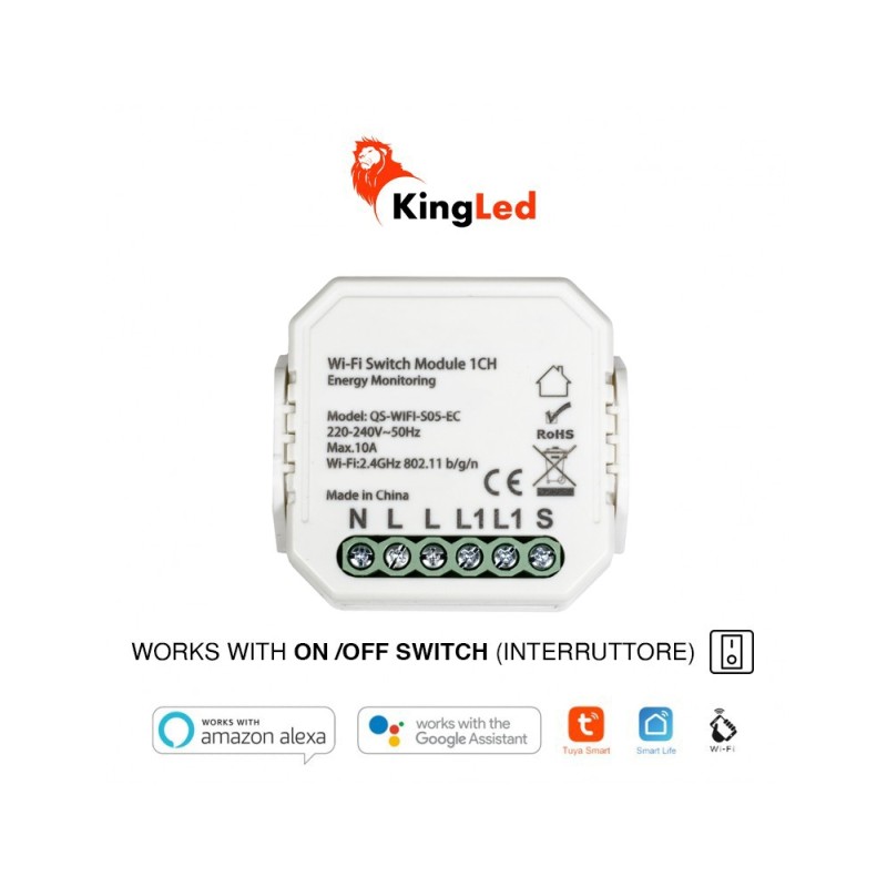 KiWi SM1E Modulo Interruttore con Monitoraggio Consumo