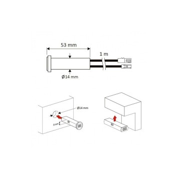 Sensore Universale S01 Accensione e Spegnimento Luce Armadio, Cassetto - DC 12V