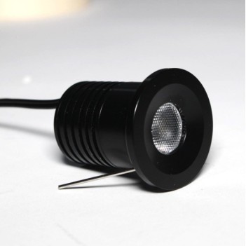 Punto Luce Led 4W 400lm DC 12V - Incasso Foro 25mm - Nero