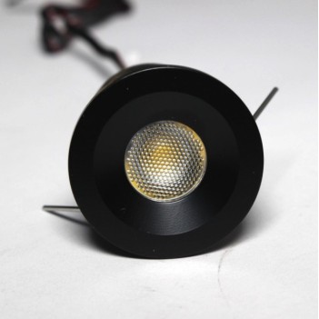 Punto Luce Led 4W 400lm DC 12V - Incasso Foro 22mm - Nero en