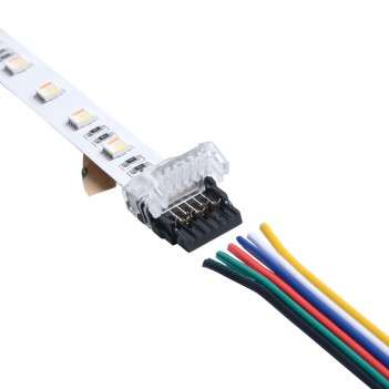 CONNETTORE RGB+CCT CLIP HIPPO 12MM 6 PIN STRIP-CAVO su