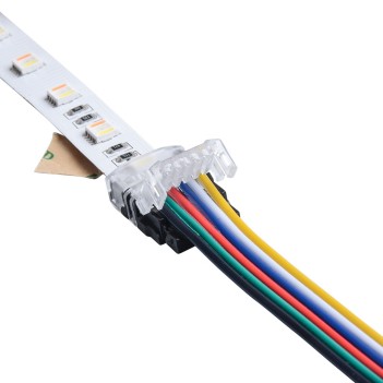 CONNETTORE RGB+CCT CLIP HIPPO 12MM 6 PIN STRIP-CAVO su