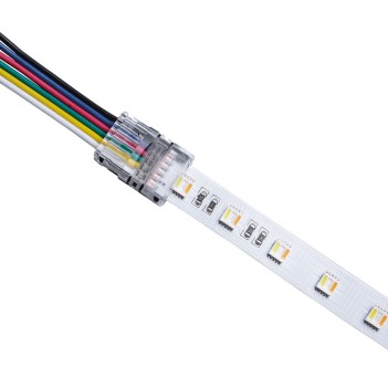 CONNETTORE RGB+CCT CLIP HIPPO 12MM 6 PIN STRIP-CAVO su