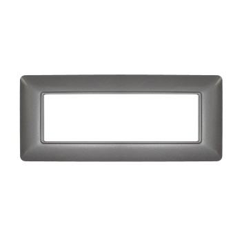 Placca 6 Moduli 6M Grigio scuro compatibile BTICINO MATIX