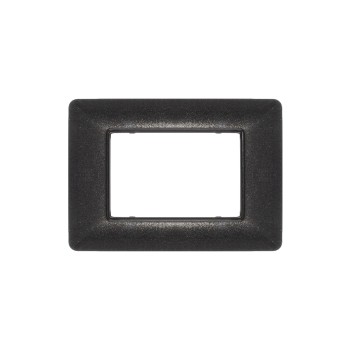 Plate 3 modules 3M Flash Black compatible with BTICINO MATIX in plastic