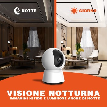 Telecamera di sicurezza Wi-fi Speed 12S Visione a 360°