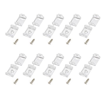 SET 10 Transparent Clip Hooks for AC230V 12W / MT LED Strips