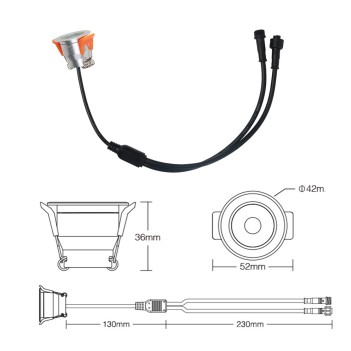 MiBoxer MiLight Mini Spot SL3 3W RGB 12V IP66 Foro 33mm su