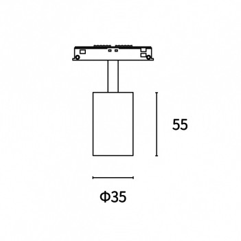 Faretto Led SUPREMA Mini Spot da 35mm 4W dimmerabile per binario 48V