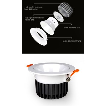 MiBoxer MiLight Recessed Spotlight 12W 1000lm RGB + CCT Hole 100mm FUT071 en