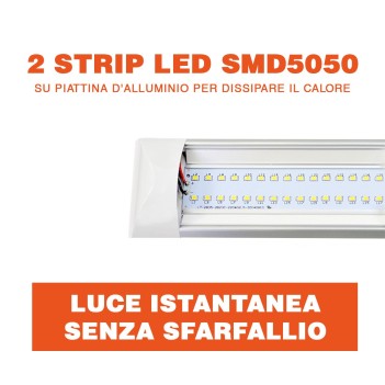 White Linear LED Ceiling Light 36W 2440LM IP20 120cm