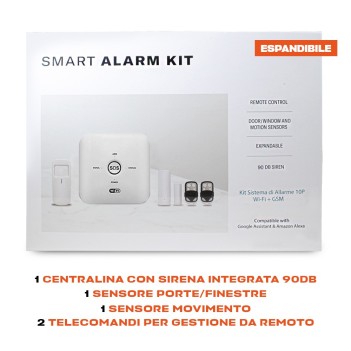 Kiwi Kit Alarm System 10G Smart Wifi + GSM compatible with ALexa and Google