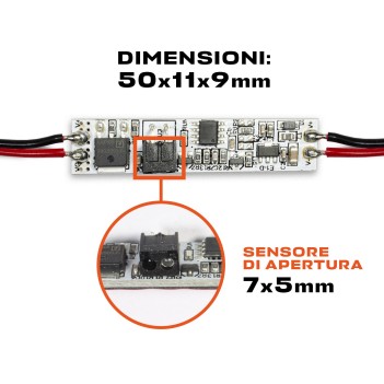 Interruttore con Sensore Apertura Sportello/Cassetto