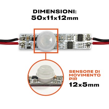 Switch with PIR MOTION Sensor DC12-24V 4A for aluminum profile