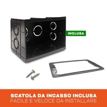 Segnapasso LED da incasso da Muro 3W 130lm 220V IP44 Colore