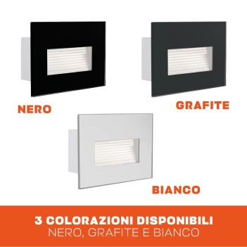 Segnapasso LED da incasso da Muro 3W 130lm 220V IP44 Colore