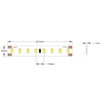 Led strip for meat and salami food counter 72W 24V 3100K coil of 640 SMD 2835 en