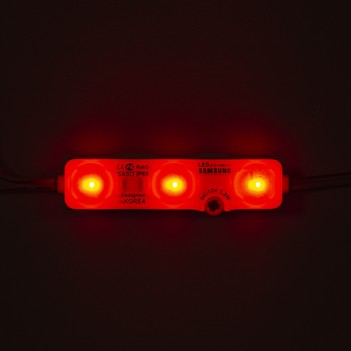 1.2W 12V Red Light Sign Led Module with 3 SMD5630 6715 160D IP68 LEDs for