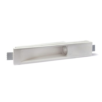 ART36 rectangular recessed wall spotlight holder in plaster - with GU10 fitting