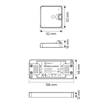 Kit Wireless PIR per armadi - DELI KIT Nero en