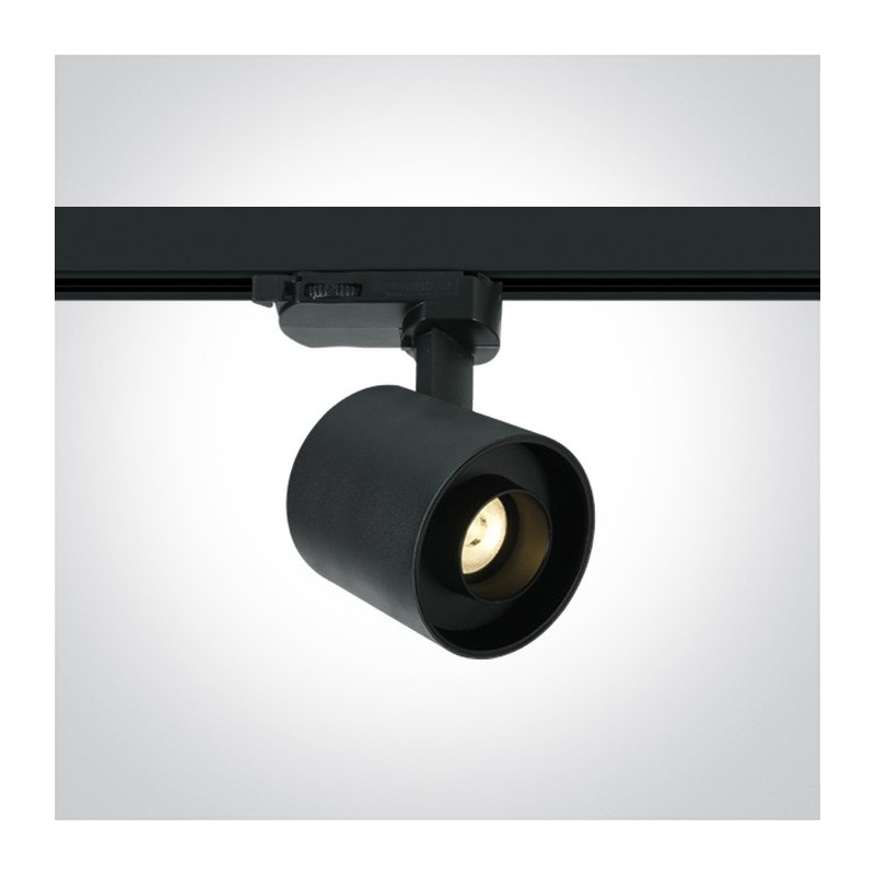 Faretto Led per Binario Trifase SERIE DARK LIGHT 6W 480lm 3000K CRI90 40D Colore Nero