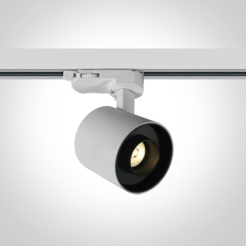 Faretto Led per Binario Trifase SERIE DARK LIGHT 6W 480lm 3000K CRI90 40D Colore Bianco