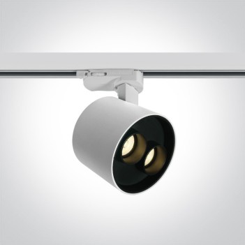 Faretto Led per Binario Trifase SERIE DARK LIGHT 12W 960lm 3000K CRI90 40D Colore Bianco