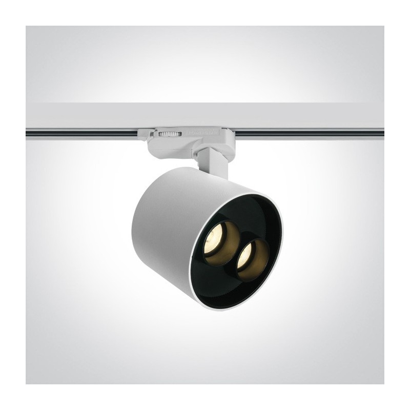 Faretto Led per Binario Trifase SERIE DARK LIGHT 12W 960lm 3000K CRI90 40D Colore Bianco