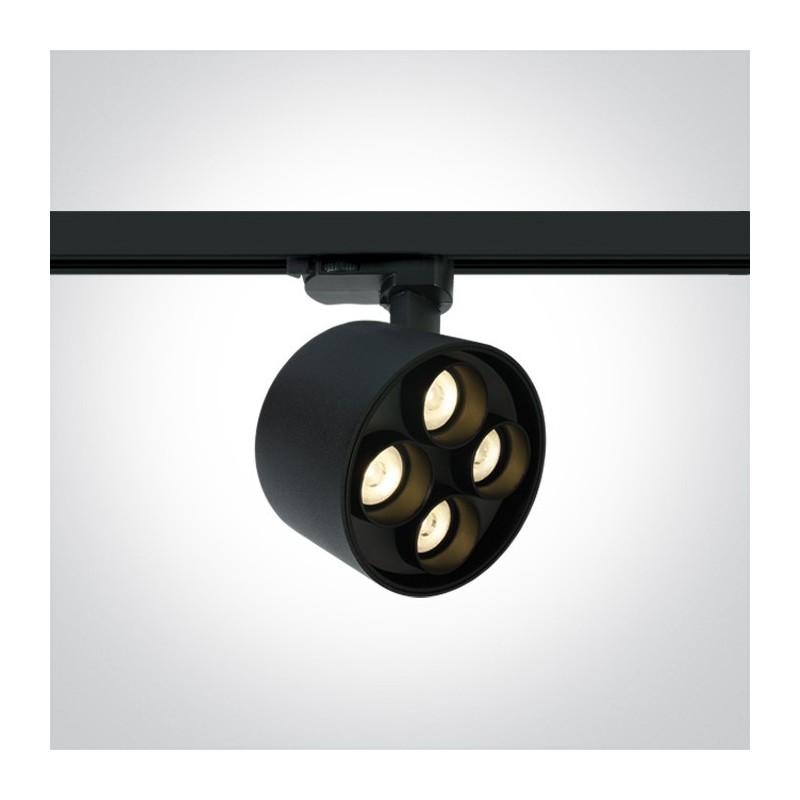 Faretto Led per Binario Trifase SERIE DARK LIGHT 24W 1920lm 3000K CRI90 40D Colore Nero