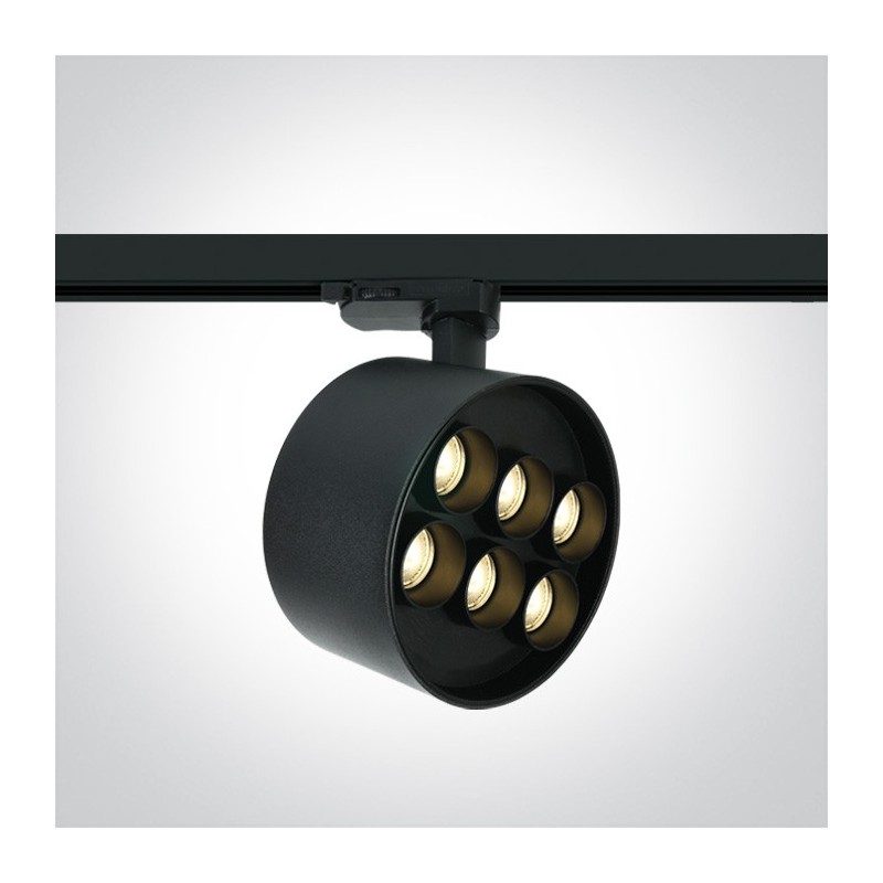 Faretto Led per Binario Trifase SERIE DARK LIGHT 36W 2880lm 3000K CRI90 40D Colore Nero