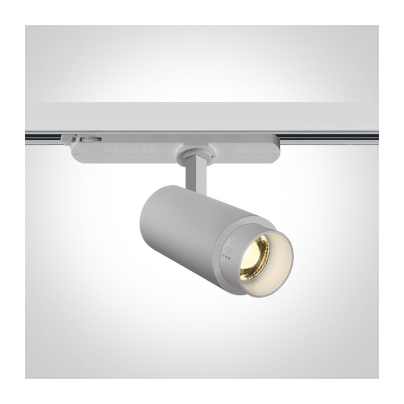 Faretto Led per Binario Trifase SERIE ZOOMABLE 15W 1350lm 20D-60D Angolo Luce Regolabile Colore Bianco