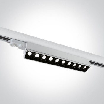 Barra Led per Binario Trifase SERIE LINEAR 50W 5800lm 30D Colore Bianco Orientabile