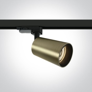 Led spotlight for three-phase track CONE SERIES with GU10 lamp holder, brass