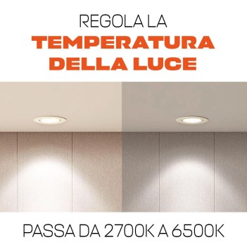 Mini Faretto Led Da Incasso Dimmerabile Touch On Off Carcassa Bianca Luce  Neutro 4500K DC12V 2,5W Rotondo Foro 60mm - Expo Light s.r.l.