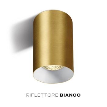 Faretto da Soffitto con Attacco GU10 Serie CHILL OUT CYLINDER 135mm D75mm Spotlight Colore Oro