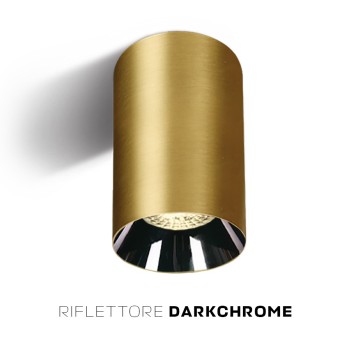 Faretto da Soffitto con Attacco GU10 Serie CHILL OUT CYLINDER 135mm D75mm Spotlight Colore Oro