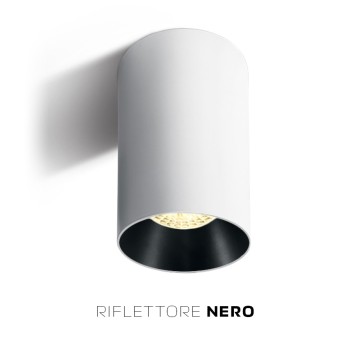 Faretto da Soffitto con Attacco GU10 Serie CHILL OUT CYLINDER 135mm D75mm Spotlight Colore Bianco