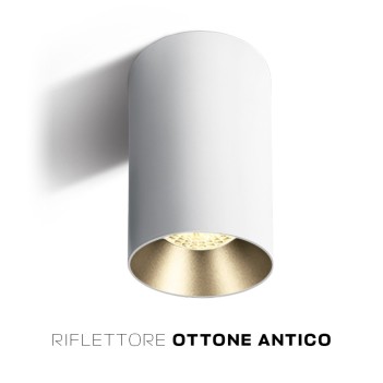 Faretto da Soffitto con Attacco GU10 Serie CHILL OUT CYLINDER 135mm D75mm Spotlight Colore Bianco