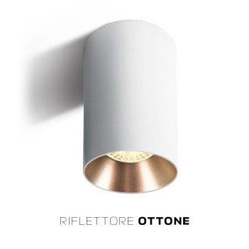 Faretto da Soffitto con Attacco GU10 Serie CHILL OUT CYLINDER 135mm D75mm Spotlight Colore Bianco